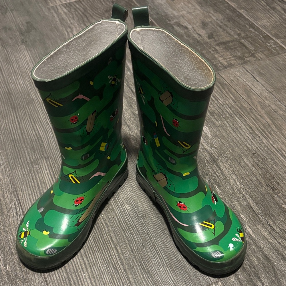Kids Green Rain Boots